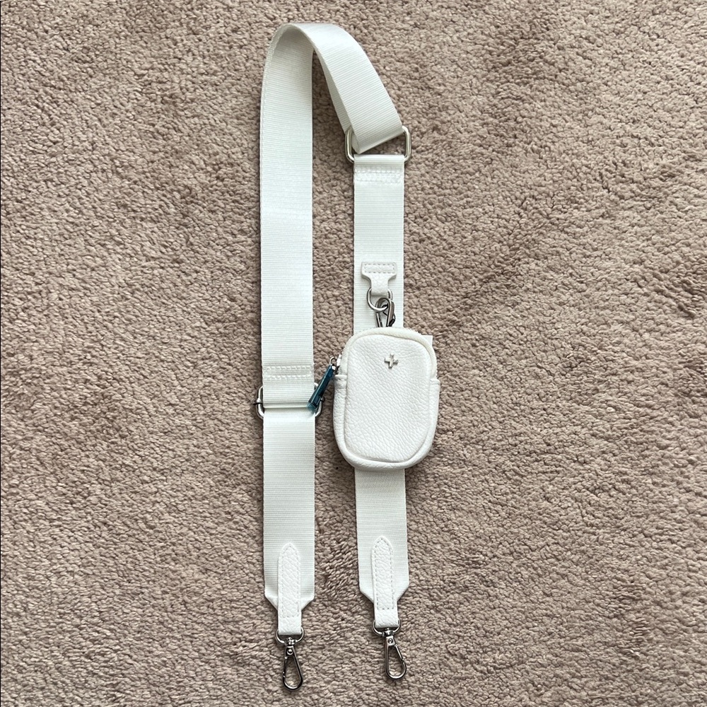 Peta + Jain white interchangeable purse strap